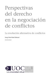 cover of the book Perspectivas del derecho en la negociación de conflictos La resolución alternativa de conflictos