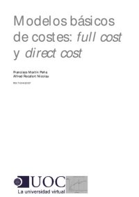 cover of the book Modelos básicos de costes: full cost y direct cost