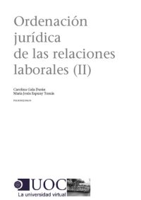 cover of the book Ordenación jurídica de las relaciones laborales (II)