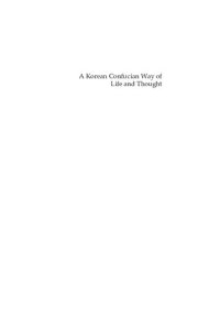 cover of the book A Korean Confucian Way of Life and Thought: The Chasŏngnok (Record of Self-Reflection) by Yi Hwang (T’oegye)