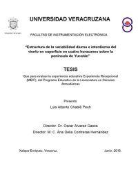 cover of the book Estructura de la variabilidad diurna e interdiurna del viento en superficie en cuatro huracanes sobre la península de Yucatán