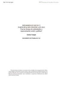 cover of the book Desarrollo local y participación política en Ilo. Nuevas formas de articulación y representación social y política