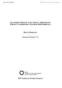 cover of the book Los fondos públicos o de cómo el presupuesto público va perdiendo capacidad redistributiva