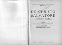 cover of the book De Christo Salvatore