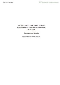 cover of the book Mejorando la escuela rural: tres décadas de experiencias educativas en el Perú