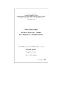 cover of the book ¡Esto parece Cuba! Prácticas musicales y cubanía en la diáspora cubana de Barcelona