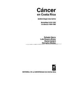 cover of the book Cáncer en Costa Rica: epidemiología descriptiva (mortalidad 1970-1990, incidencia 1984-1990)