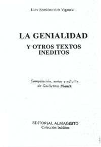 cover of the book La genialidad y otros textos ineditos