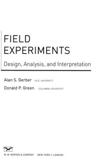 cover of the book Field Experiments: Design, Analysis, and Interpretation