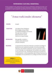 cover of the book Armas tradicionales iskonawas (Pano)