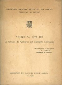 cover of the book Arequipa, 1796-1811: la relación del gobierno del Intendente Salamanca