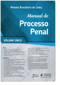 cover of the book Manual de Processo Penal - Volume Unico (Em Portugues do Brasil)