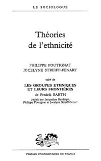 cover of the book Théorie de l'ethnicité. Les groupes ethniques et leurs frontières