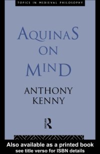 cover of the book Aquinas on Mind (Topics in Medieval Philosophy)