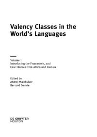 cover of the book Valency Classes in the World's Languages Volume 1: Introducing the Framework, and Case Studies from Africa and Eurasia