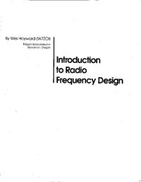 cover of the book Introduction to Radio Frequency Design (Radio Amateur's Library, Publication No. 191.)