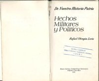 cover of the book Hechos militares y políticos