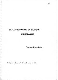 cover of the book La participación en el Perú: un balance