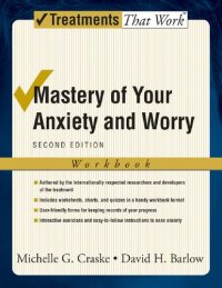 cover of the book Mastery of your anxiety and worry client workbook