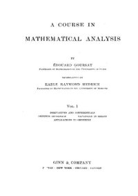 cover of the book A Course in Mathematical Analysis : Volume 1