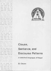 cover of the book Clause, sentence, and discourse patterns in selected languages of Nepal