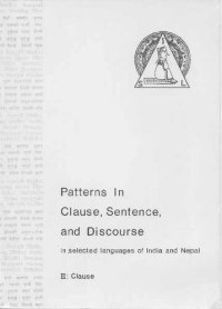 cover of the book Patterns in clause, sentence, and discourse in selected languages of India and Nepal