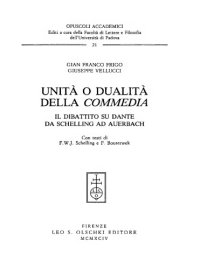 cover of the book Unità o dualità della Commedia. Il dibattito su Dante da Schelling ad Auerbach