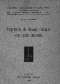 cover of the book Programma di filologia romanza come scienza idealistica