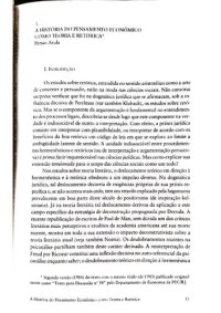 cover of the book Historia do Pensamento Econômico como Teoria e Retórica