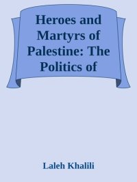 cover of the book Heroes and Martyrs of Palestine: The Politics of National Commemoration