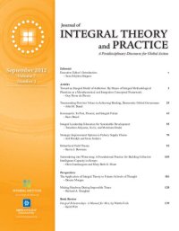 cover of the book Journal of Integral Theory and Practice 2012—Vol. 7, No. 3