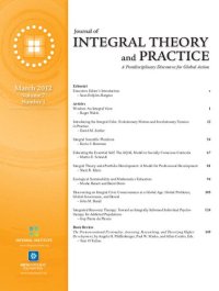 cover of the book Journal of Integral Theory and Practice 2012—Vol. 7, No. 1