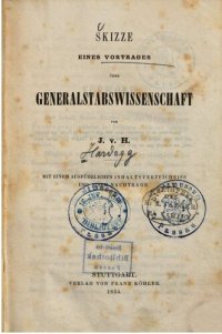 cover of the book Skizze eines Vortrages über Generalstabswissenschaft