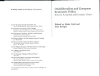 cover of the book Ordoliberalism and European Economic Policy (ch. 1(Kolev), 8(Issing), 13(Biebricher) only)