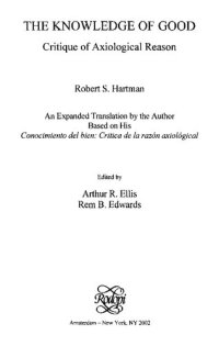 cover of the book The knowledge of good: critique of axiological reason