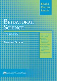 cover of the book BRS Behavioral Science (Board Review Series)