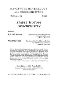 cover of the book Stable Isotope Geochemistry