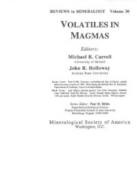 cover of the book Volatiles in Magmas