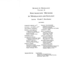 cover of the book Spectroscopic Methods in Mineralogy and Geology