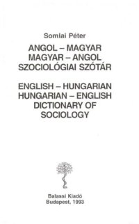 cover of the book Dictionary of Sociology_English-Hungarian