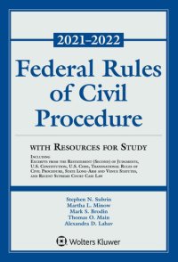 cover of the book Federal Rules of Civil Procedure with Resources for Study 2021-2022