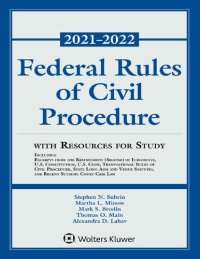 cover of the book Federal Rules of Civil Procedure with Resources for Study 2021-2022