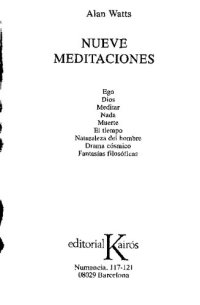 cover of the book Nueve meditaciones