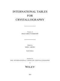 cover of the book International Tables for Crystallography, Vol. A: Space Group Symmetry