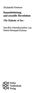 cover of the book Frauenbefreiung und sexuelle Revolution. The Dialectic of Sex