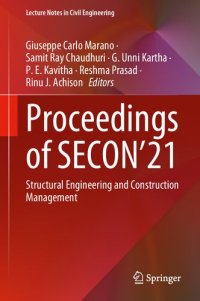 cover of the book Proceedings of SECON’21: Structural Engineering and Construction Management (Lecture Notes in Civil Engineering, 171)