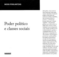 cover of the book Poder político e classes sociais