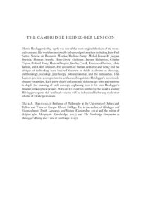 cover of the book The Cambridge Heidegger Lexicon