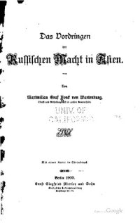 cover of the book Das Vordringen der russischen Macht in Asien