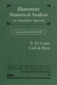 cover of the book Elementary Numerical Analysis: An Algorithmic Approach Updated with MATLAB